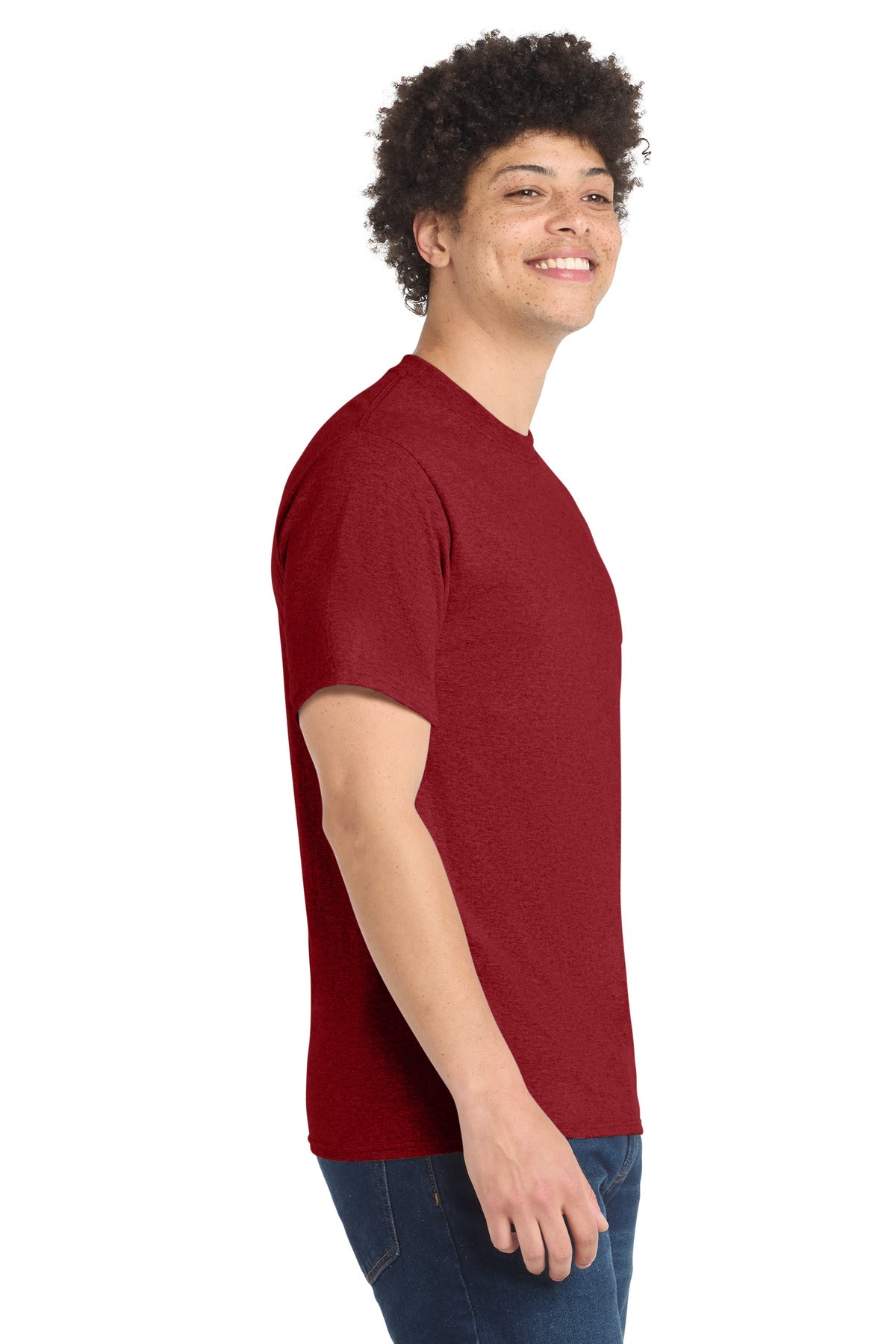 VtgRed Port & Co Core Blend Tee. PC55