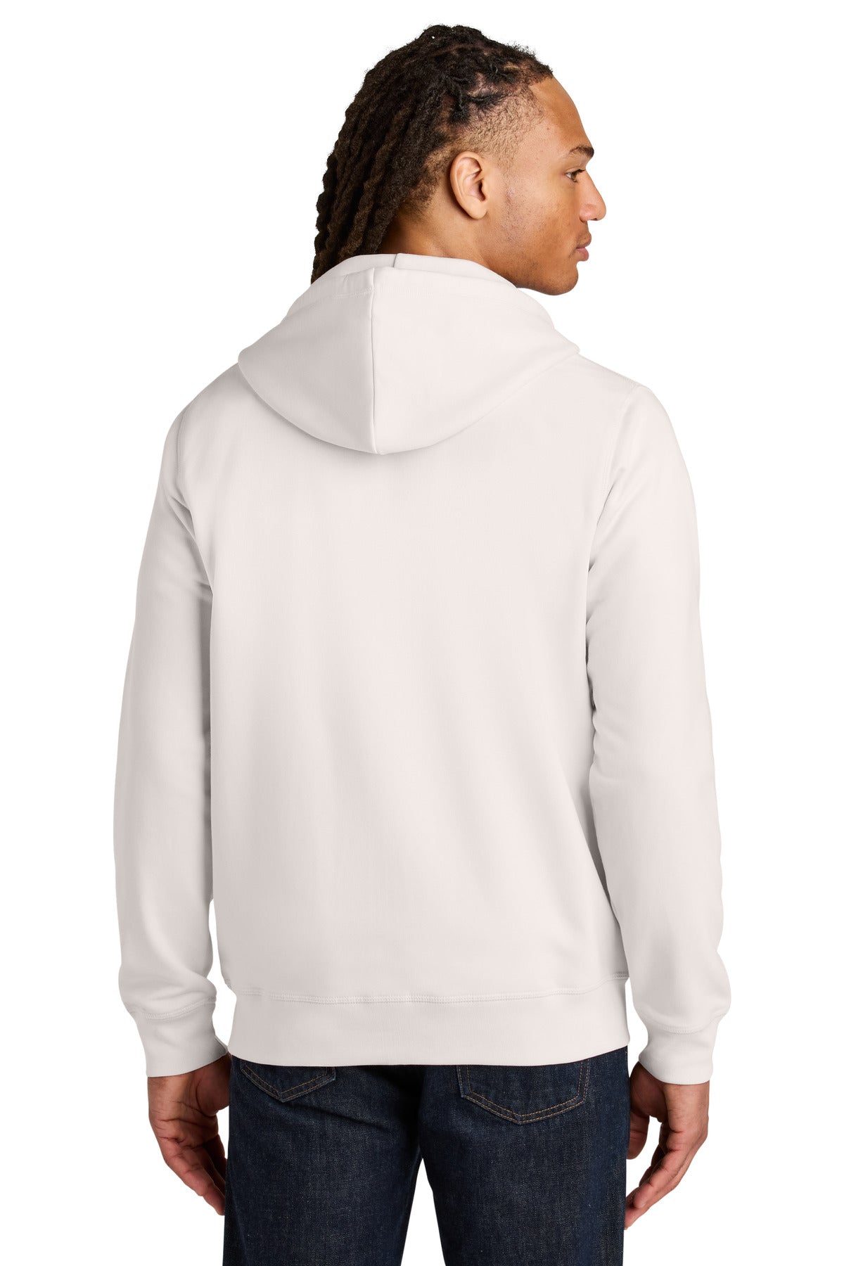 VtgWhite Stanley/Stella Unisex Mixer Full-Zip Hooded Sweatshirt SXU011