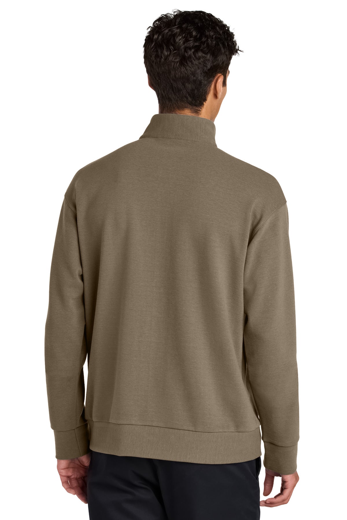 WarmTaupe Mercer+Mettle Linear Texture 1/4-Zip MM3040