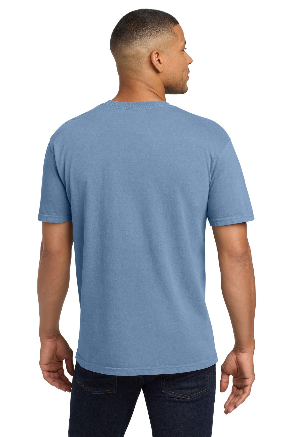 Washed Denim COMFORT COLORS Heavyweight Ring Spun Pocket Tee. 6030