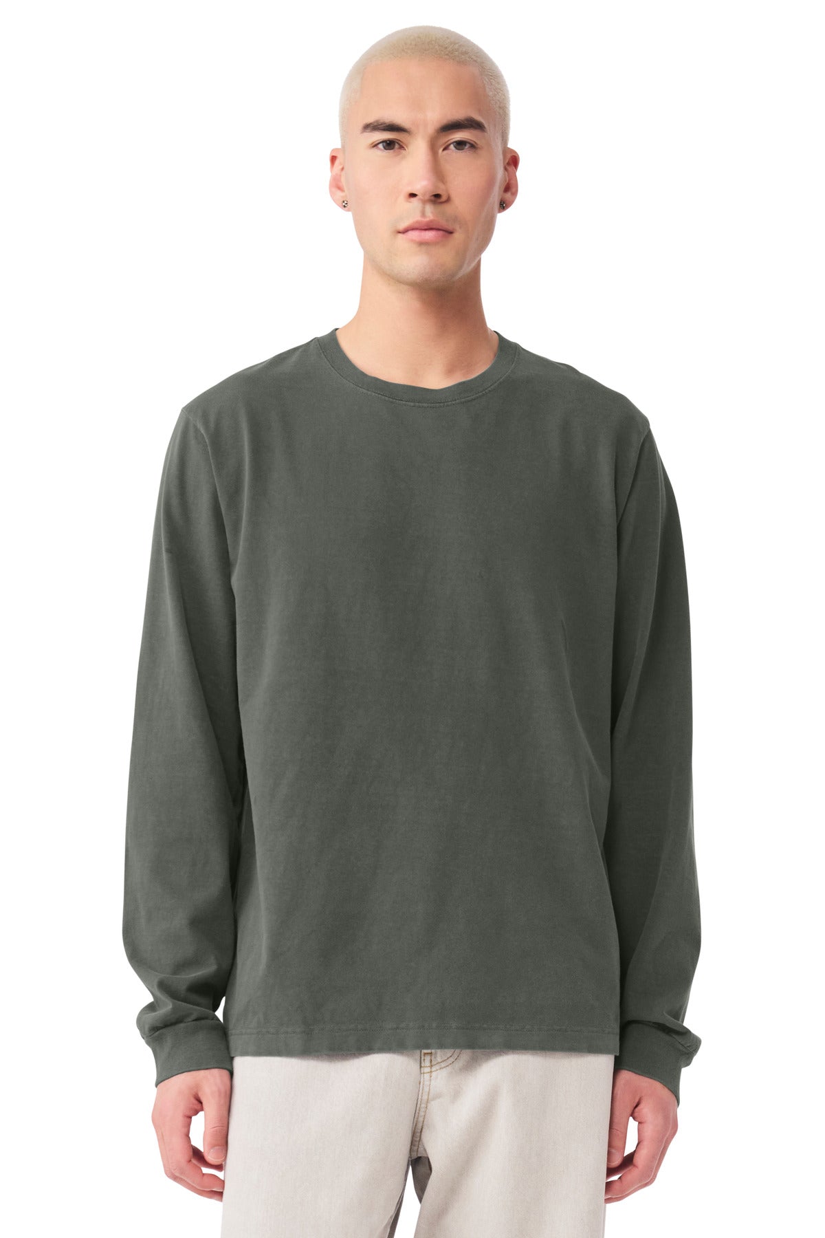 WashedChar BELLA+CANVAS Unisex Heavyweight Garment-Dyed Long Sleeve Tee BC4851GD
