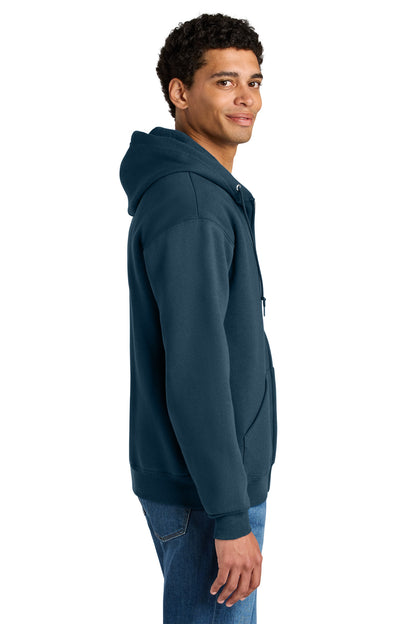WashedNavy Jerzees Rugged Unisex Full-Zip Hooded Sweatshirt Z12M