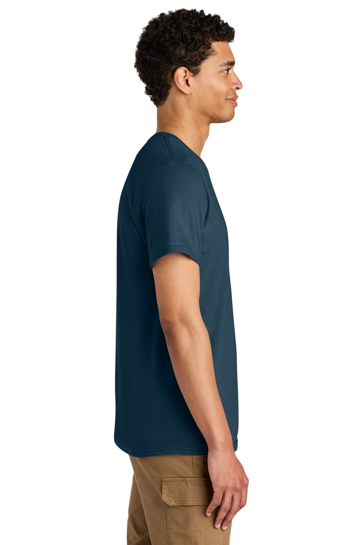 WashedNavy Jerzees Unisex Premium Combed Ring Spun Cotton Tee 570M