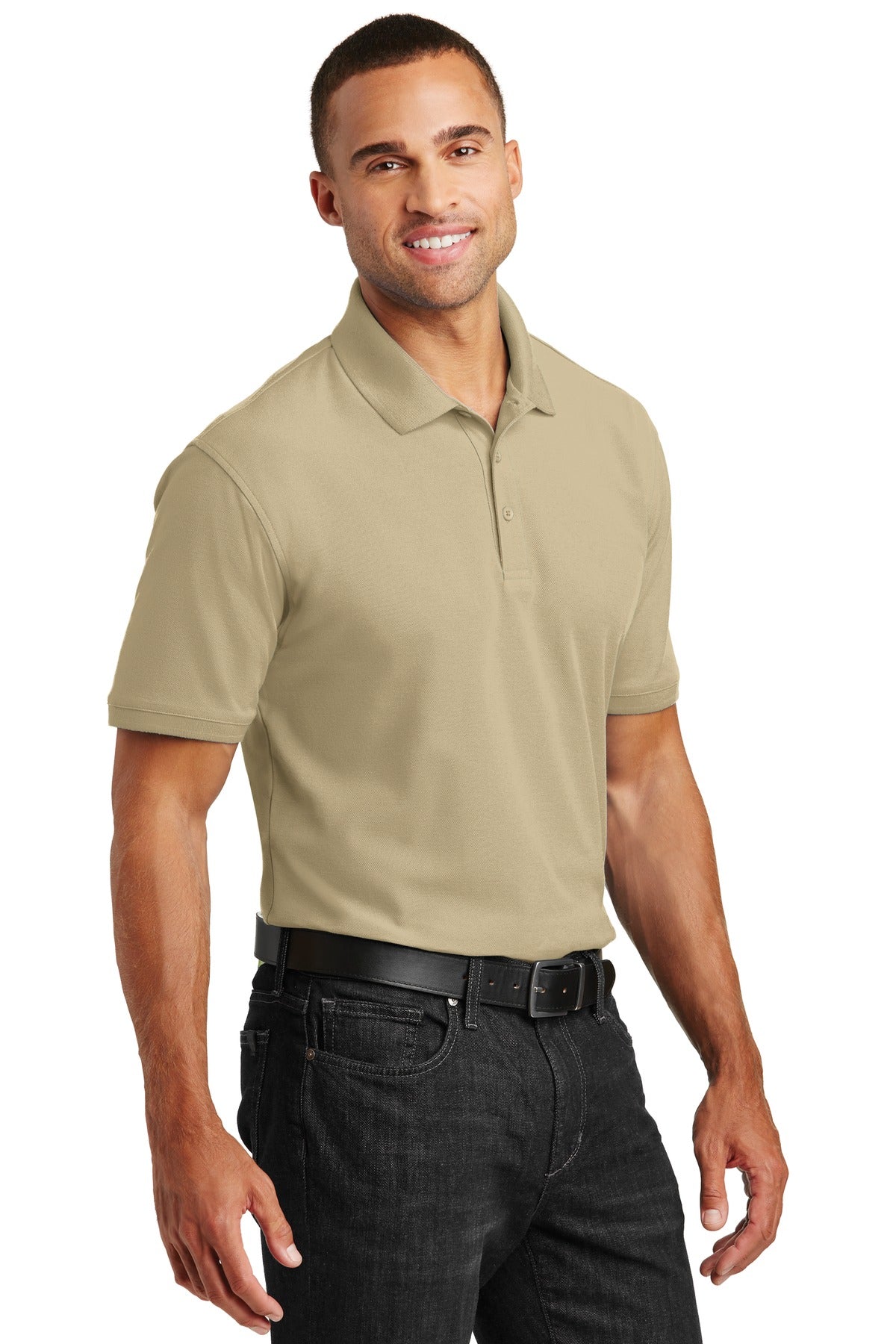Wheat Port Authority Core Classic Pique Polo. K100
