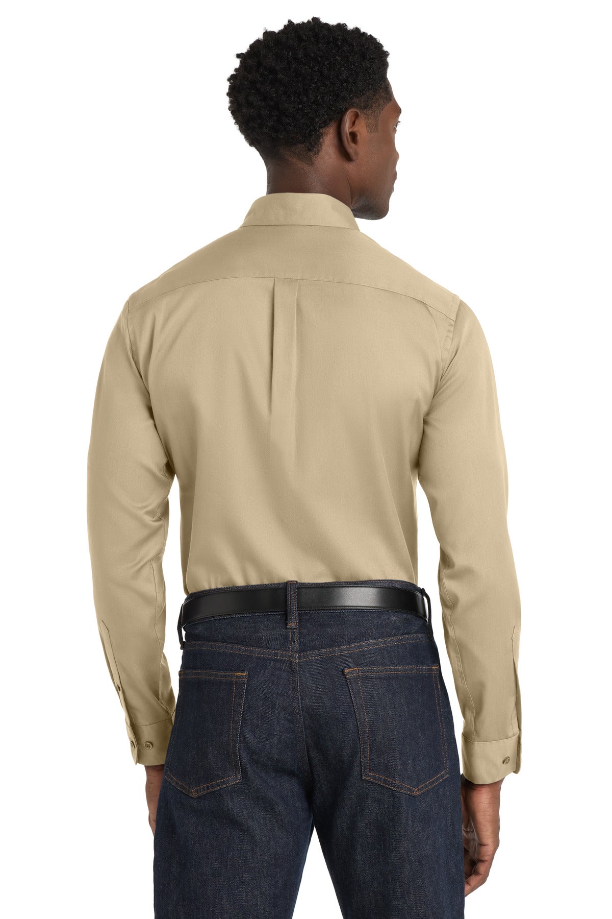 Wheat Port Authority Long Sleeve SuperPro React Twill Shirt. W808