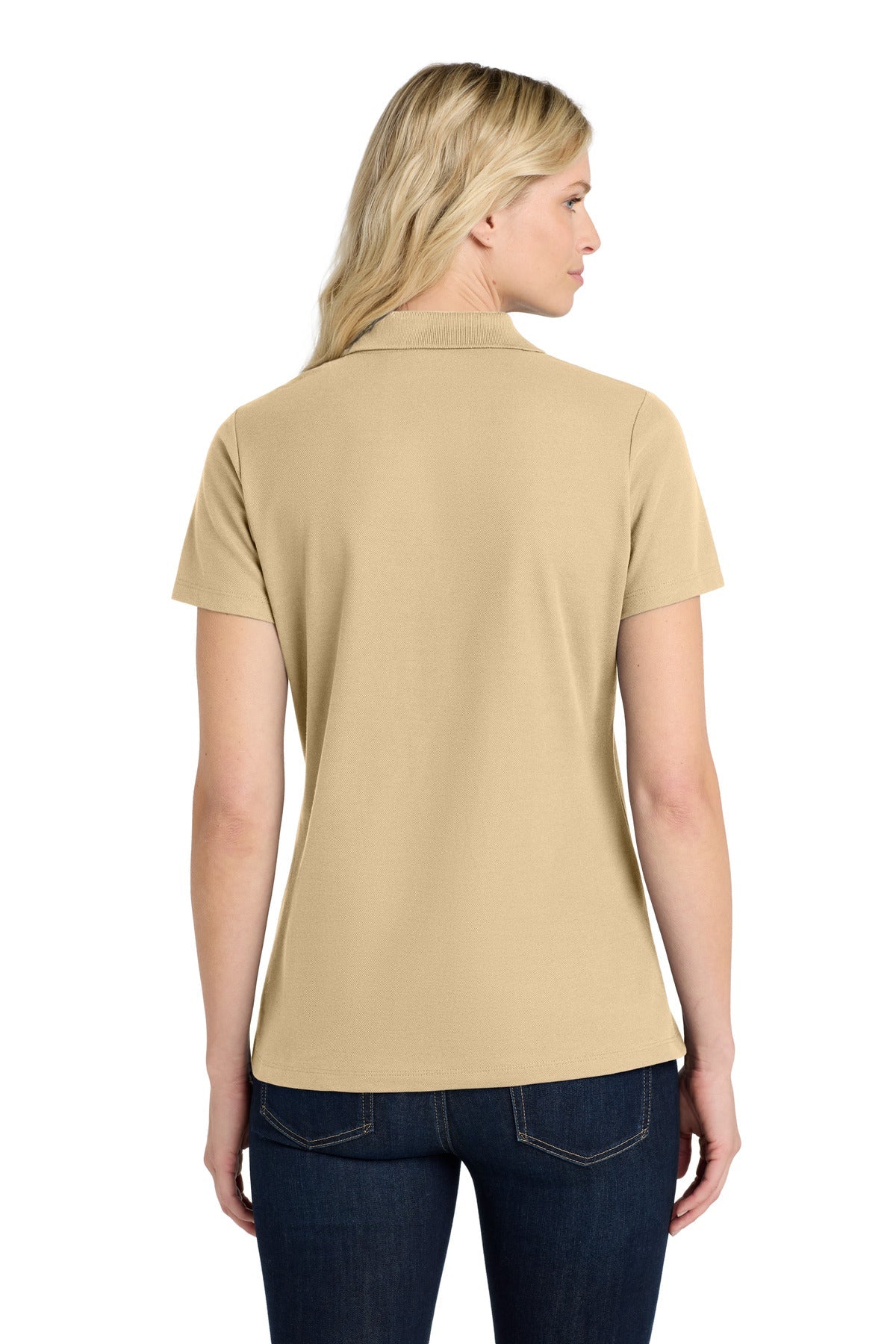 Wheat Port Authority Women's SuperPro React Polo. LK810