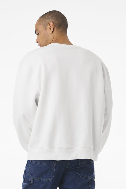 White BELLA+CANVAS Unisex 10-Ounce Heavyweight Crewneck Sweatshirt BC4711