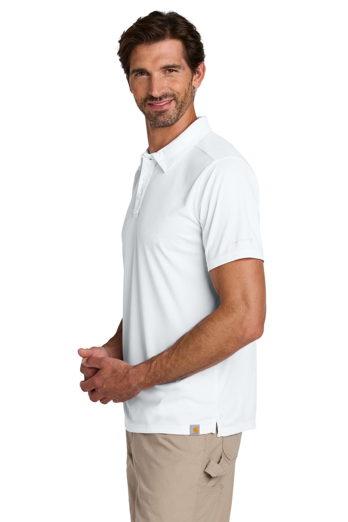 White Carhartt Force Sun Defender Polo CT106899