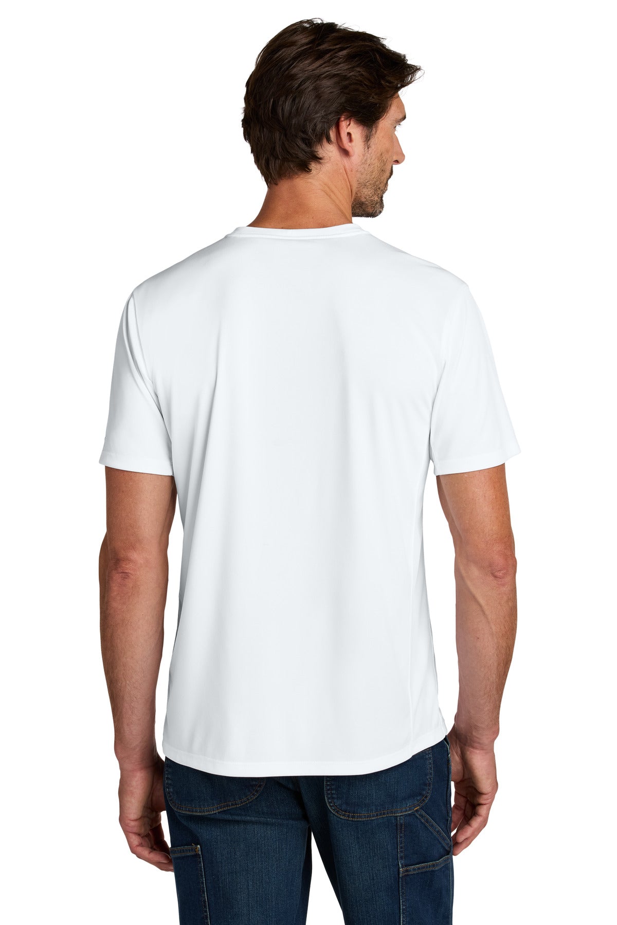 White Carhartt Force Sun Defender Short Sleeve T-Shirt CT106868