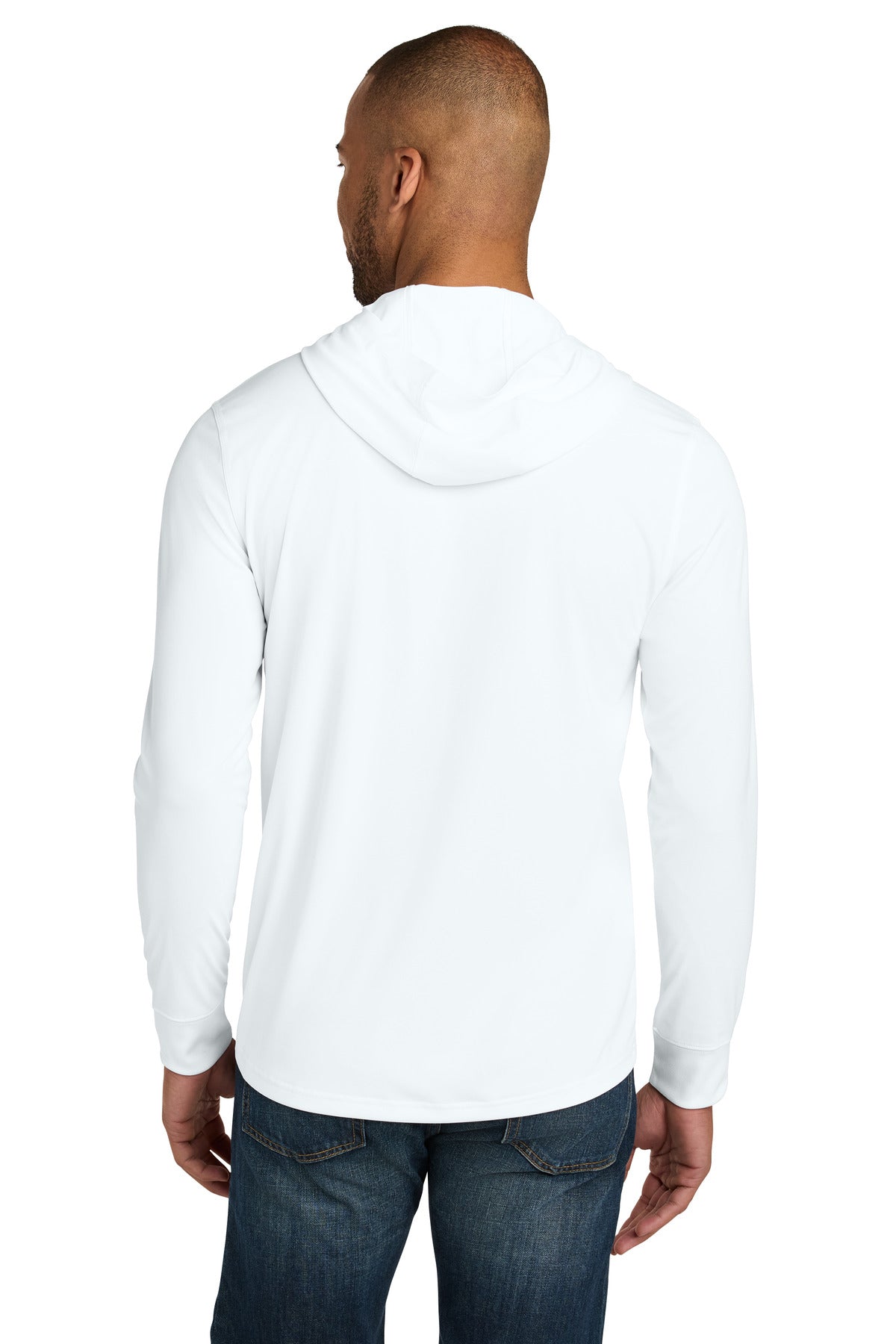 White CornerStone Workwear Pro Long Sleeve Hooded Tee CS440LSH