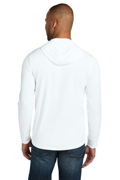 White CornerStone Workwear Pro Long Sleeve Hooded Tee CS440LSH