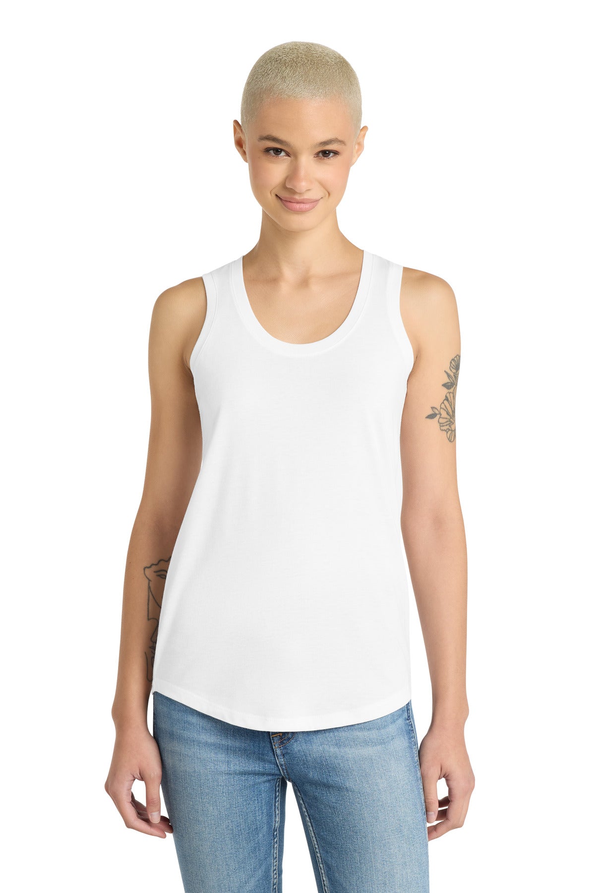 White District Women's Perfect Tri Racerback Tank. DM138L