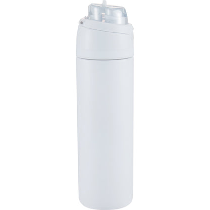White Elvin 28oz Recycled Stainless Flip Straw Bottle plain