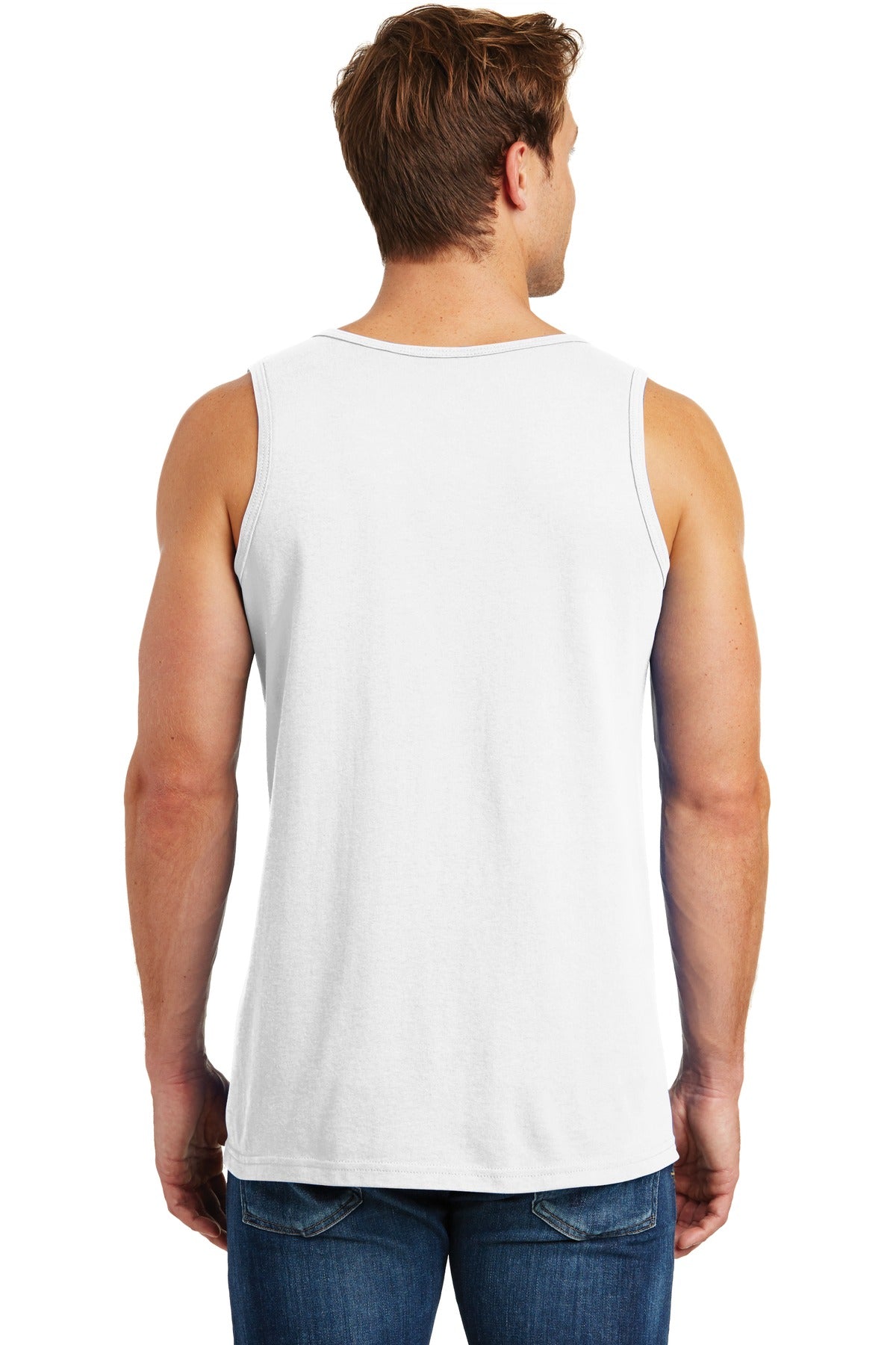 White Gildan Heavy Cotton Tank Top. G5200