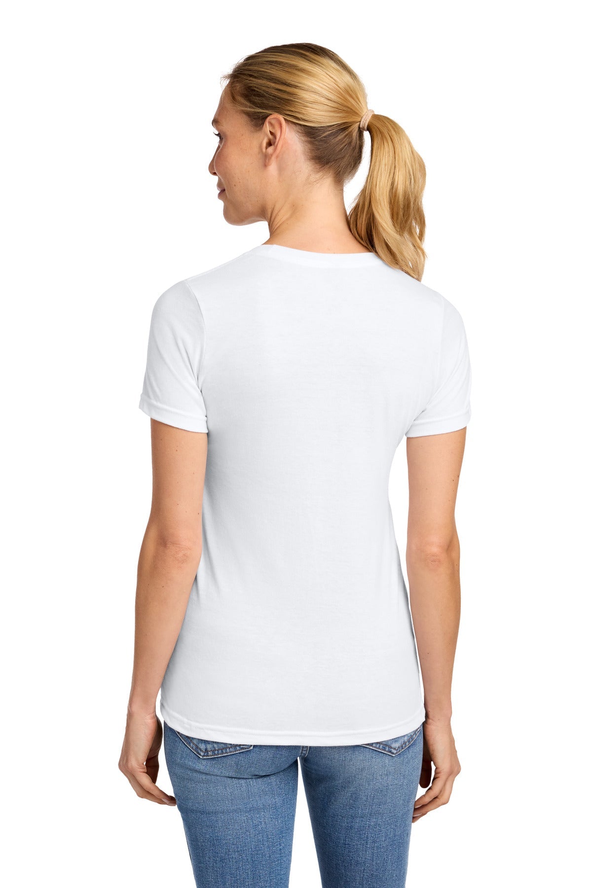 White Gildan Softstyle Women's CVC T-Shirt 64001LCVC