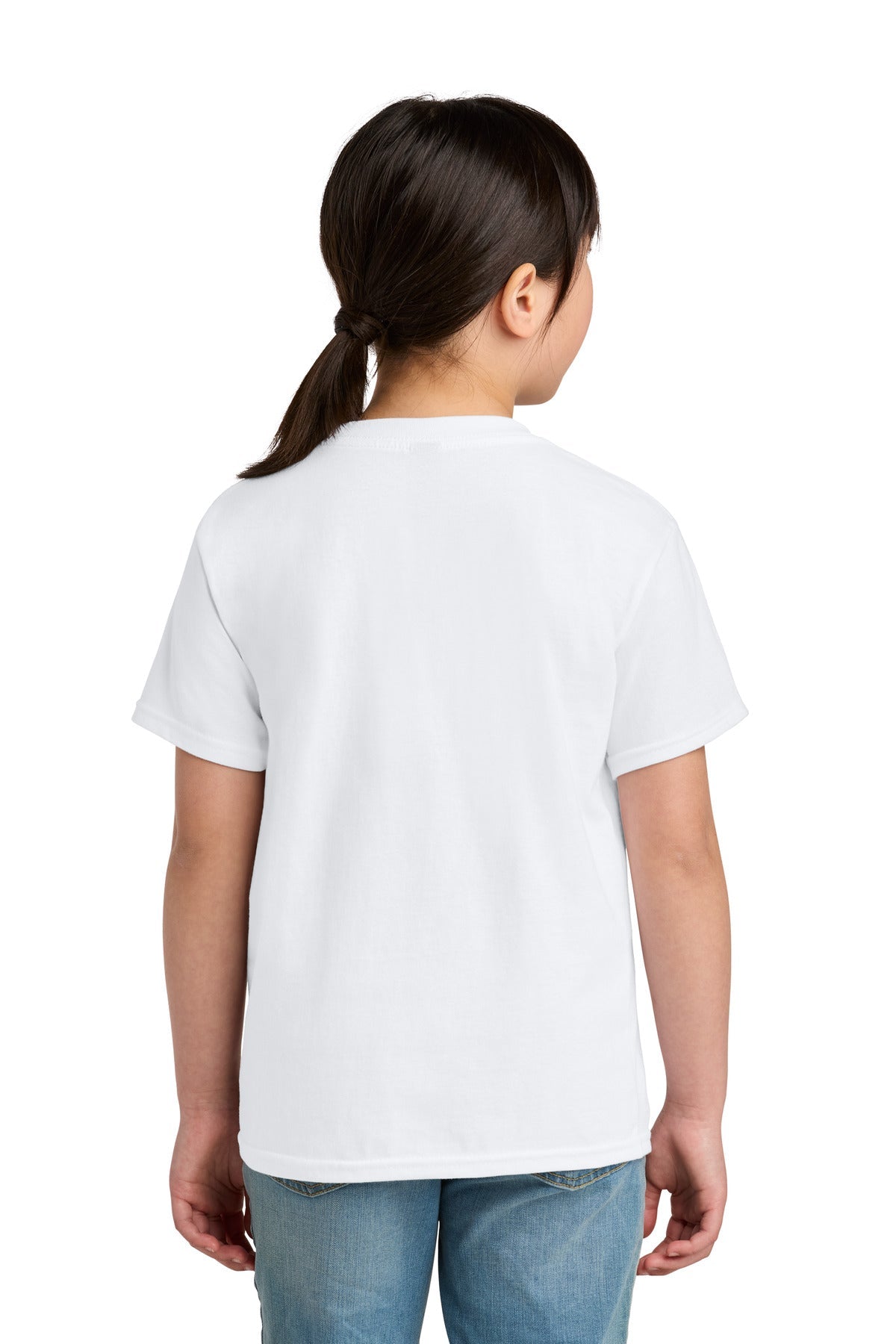 White Gildan Youth Softstyle Midweight Tee 65000B
