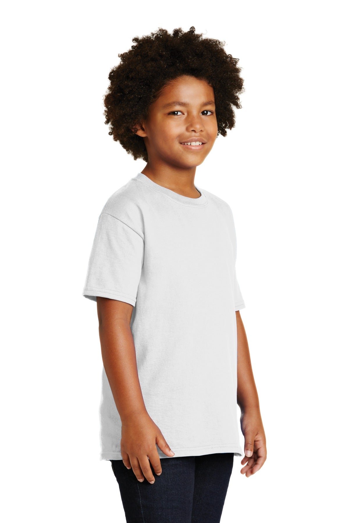 White Gildan - Youth Ultra Cotton 100% US Cotton T-Shirt. 2000B