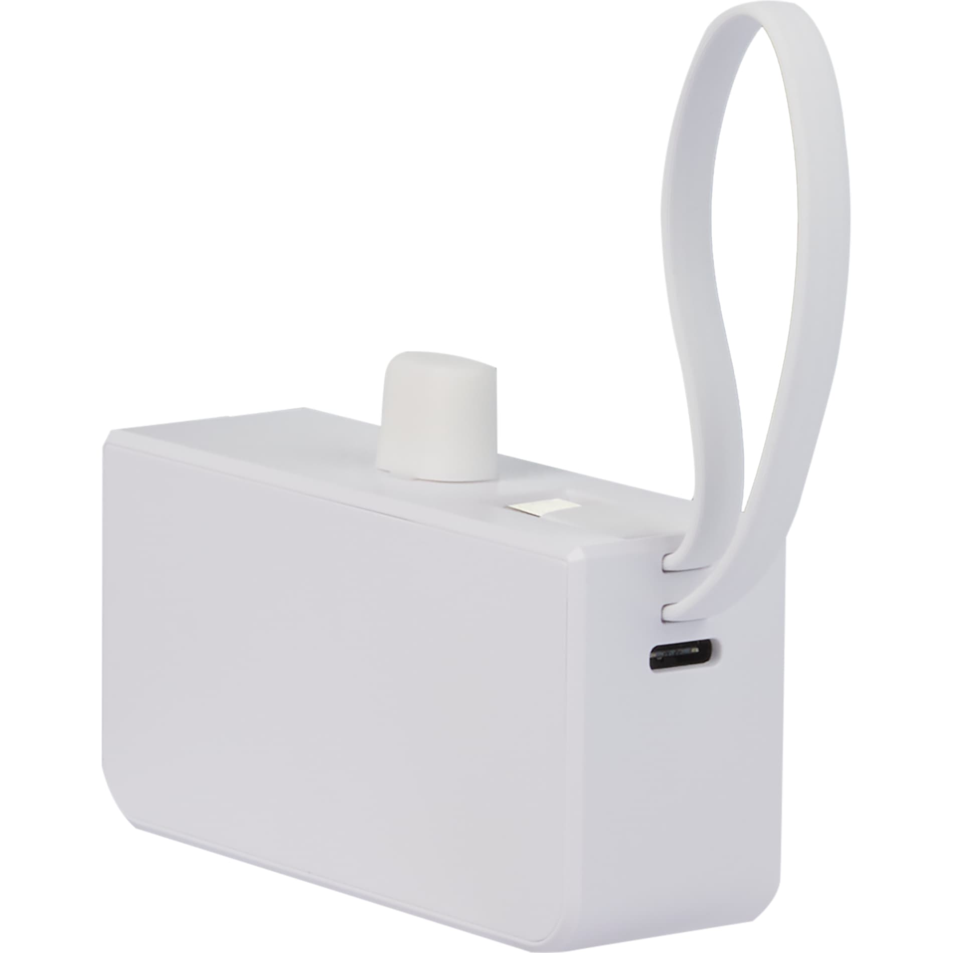 White Hue Plus 5000 mAh Power Bank with Watch Charger plain