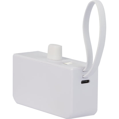 White Hue Plus 5000 mAh Power Bank with Watch Charger plain