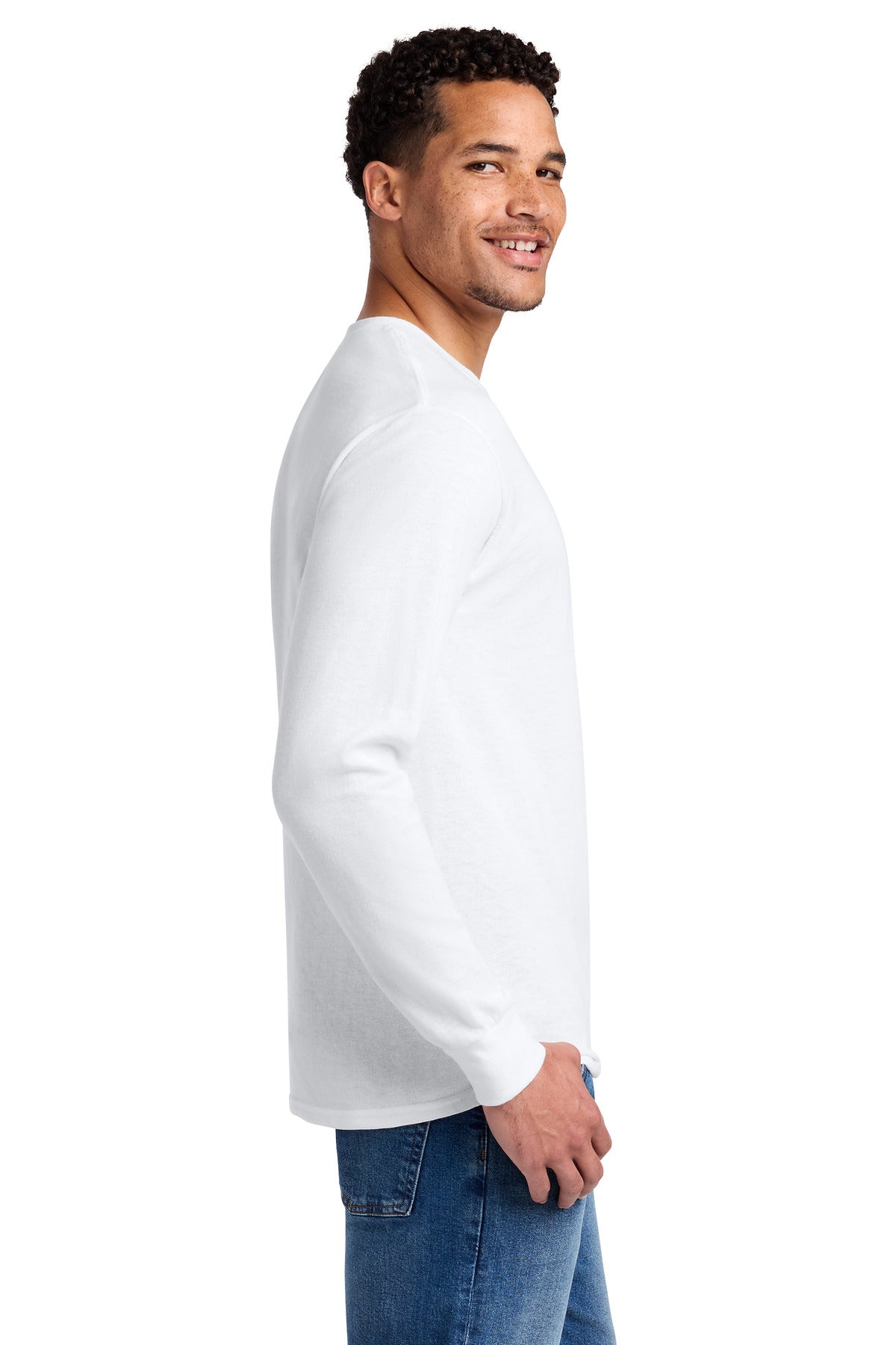 White Jerzees - Dri-Power 50/50 Cotton/Poly Long Sleeve T-Shirt. 29LS