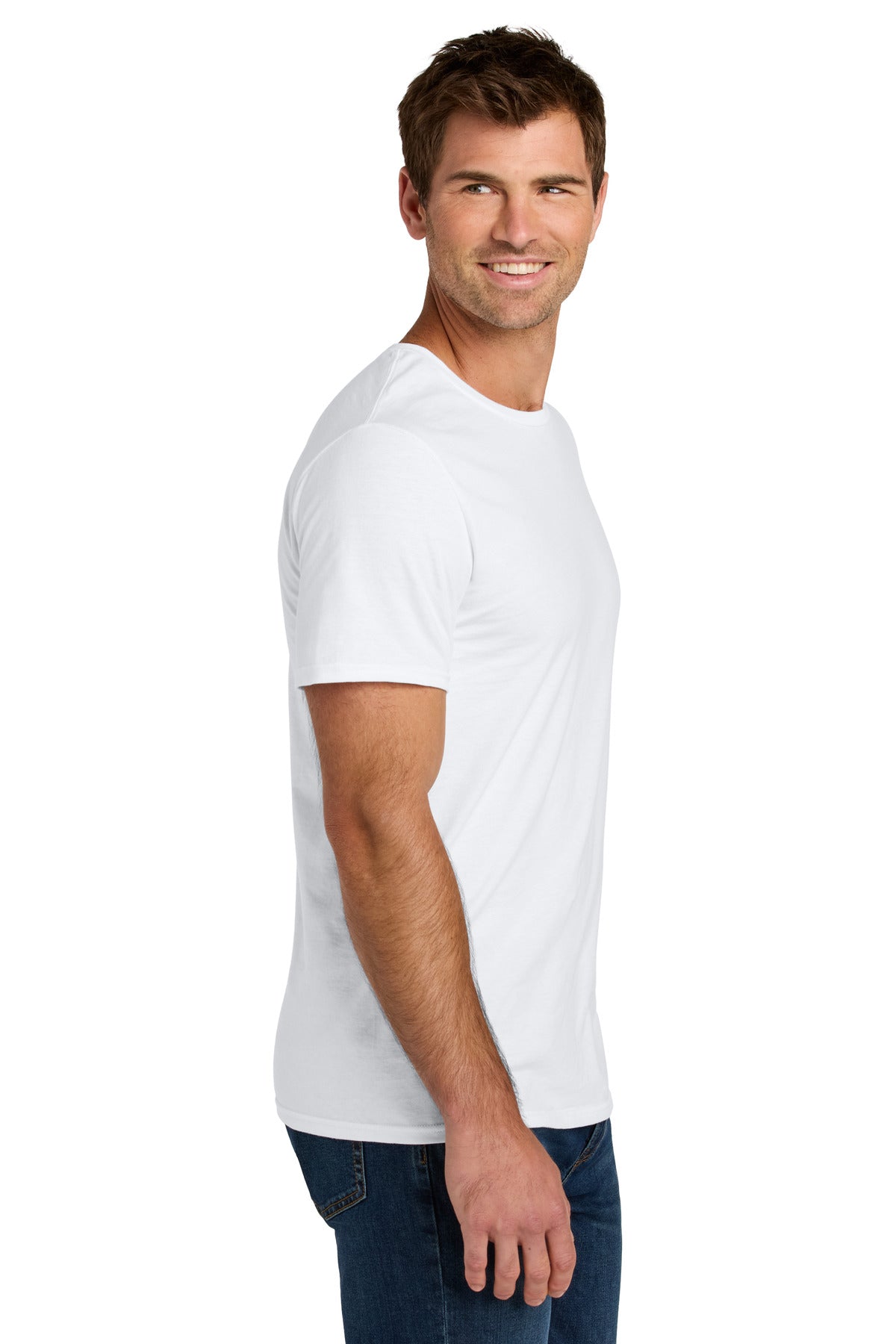 White Jerzees Ultimate Unisex Ring Spun T-Shirt IC46M