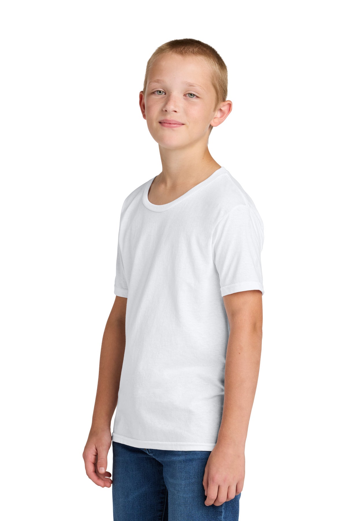 White Jerzees Ultimate Youth Ring Spun T-Shirt IC46B