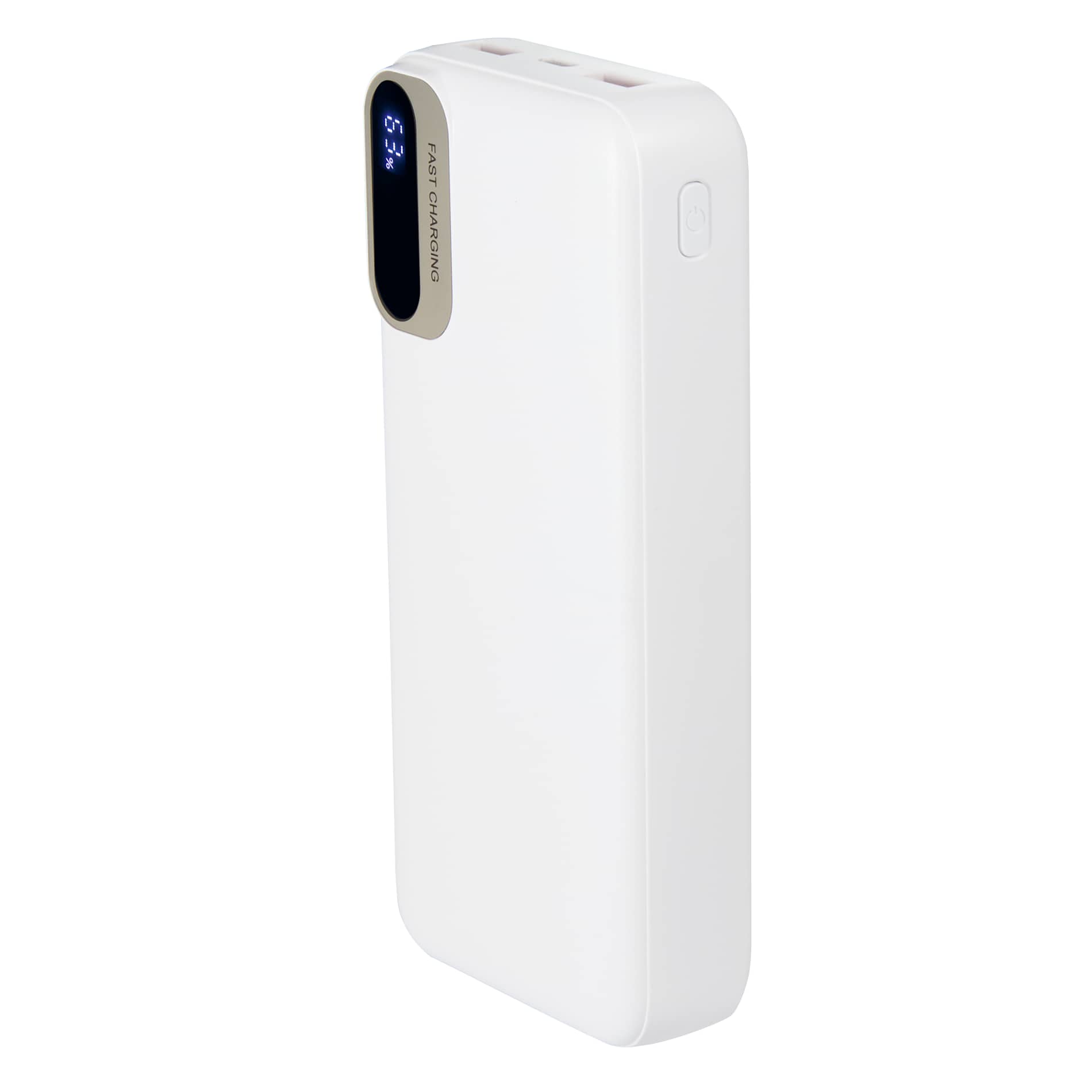 White Laptop Power 20,000 mAh PD Power Bank with Cables plain