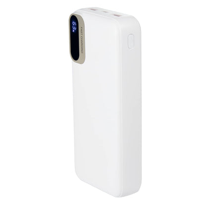 White Laptop Power 20,000 mAh PD Power Bank with Cables plain