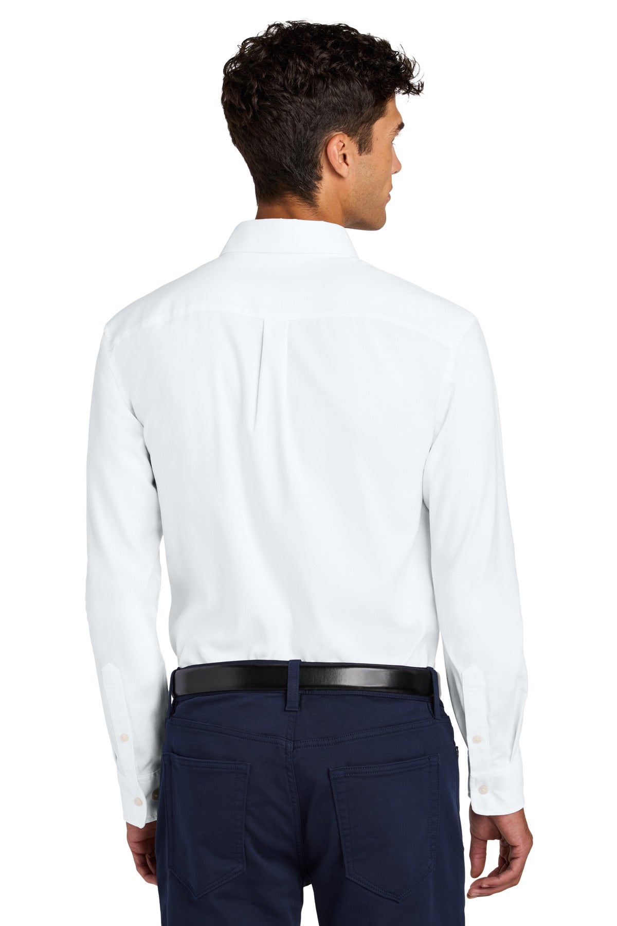 White Mercer+Mettle Long Sleeve Modern Oxford Shirt MM2002