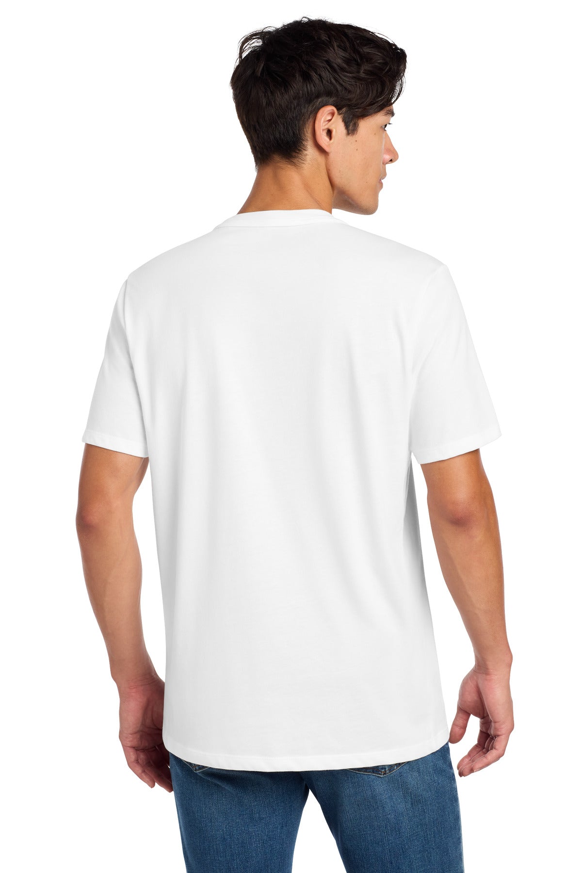 White New Era Heritage Blend Crew Tee. NEA100