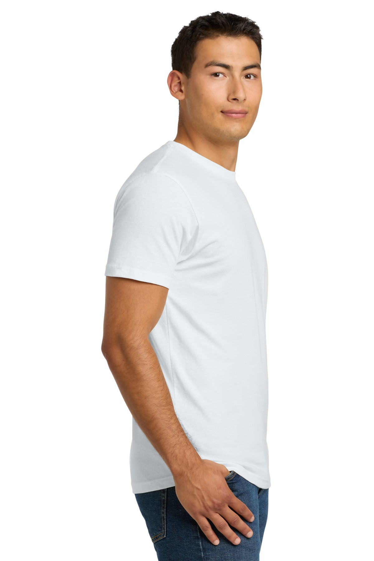 White Next Level Apparel Adult Cotton Tee. NL3600