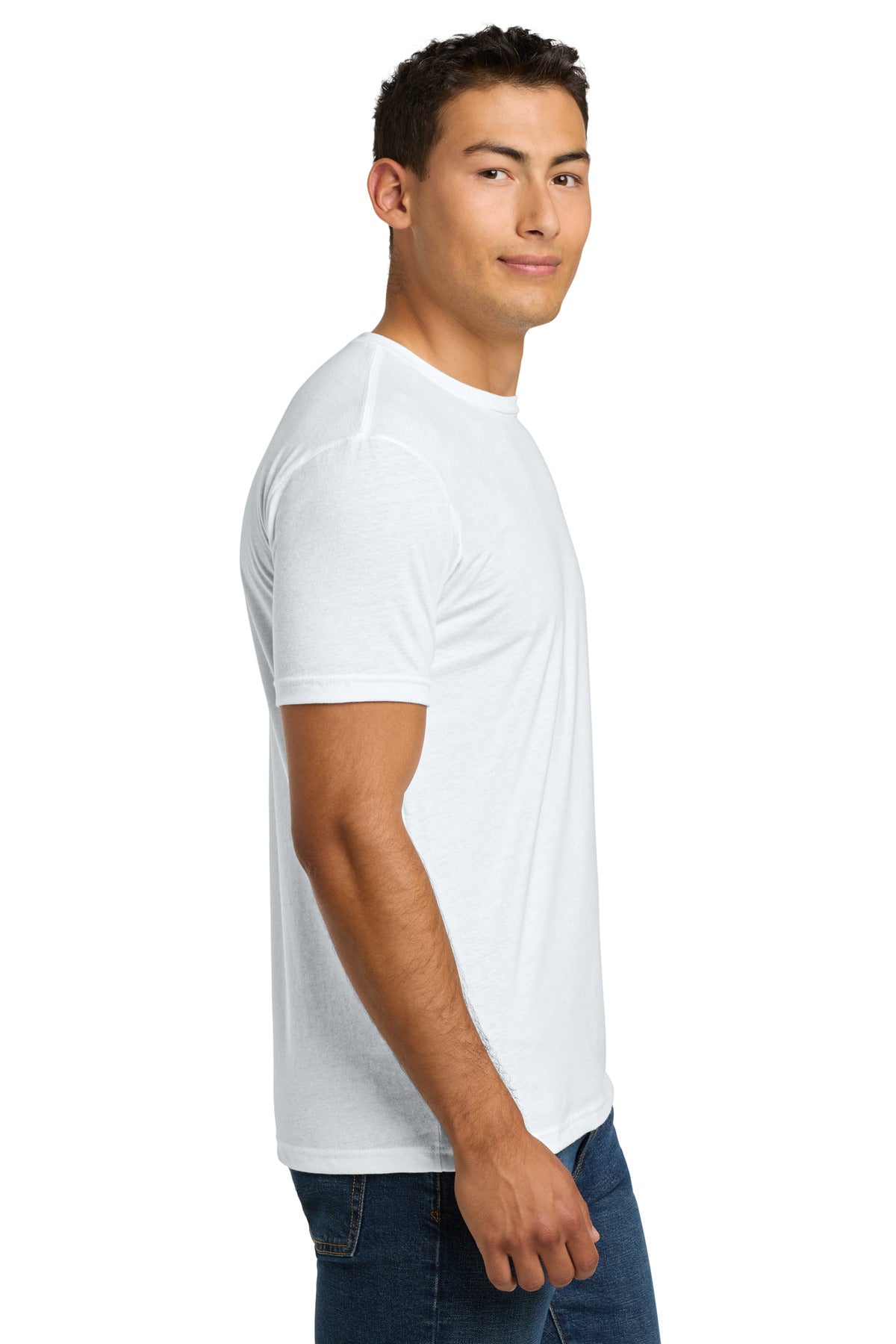 White Next Level Apparel Adult CVC Tee. NL6210