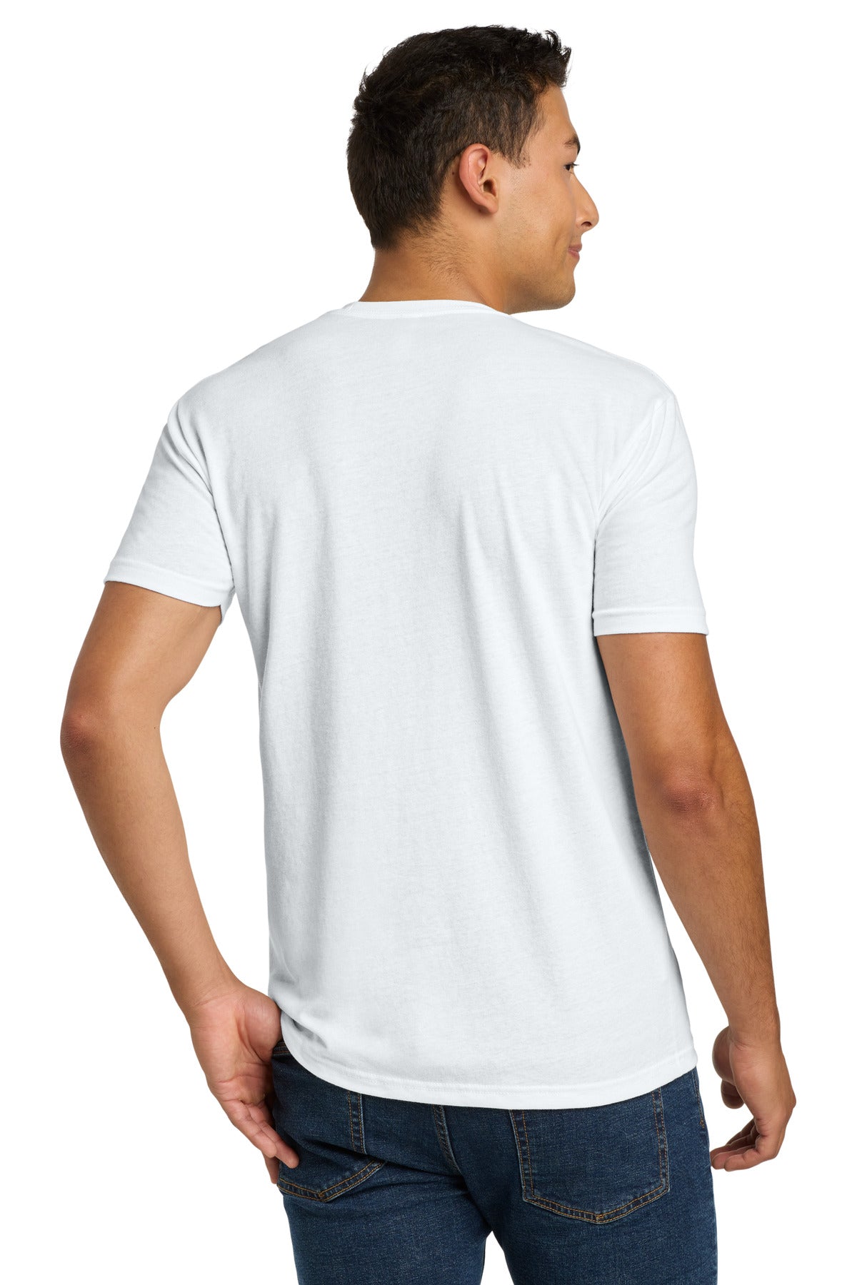 White Next Level Apparel Adult CVC Tee. NL6210