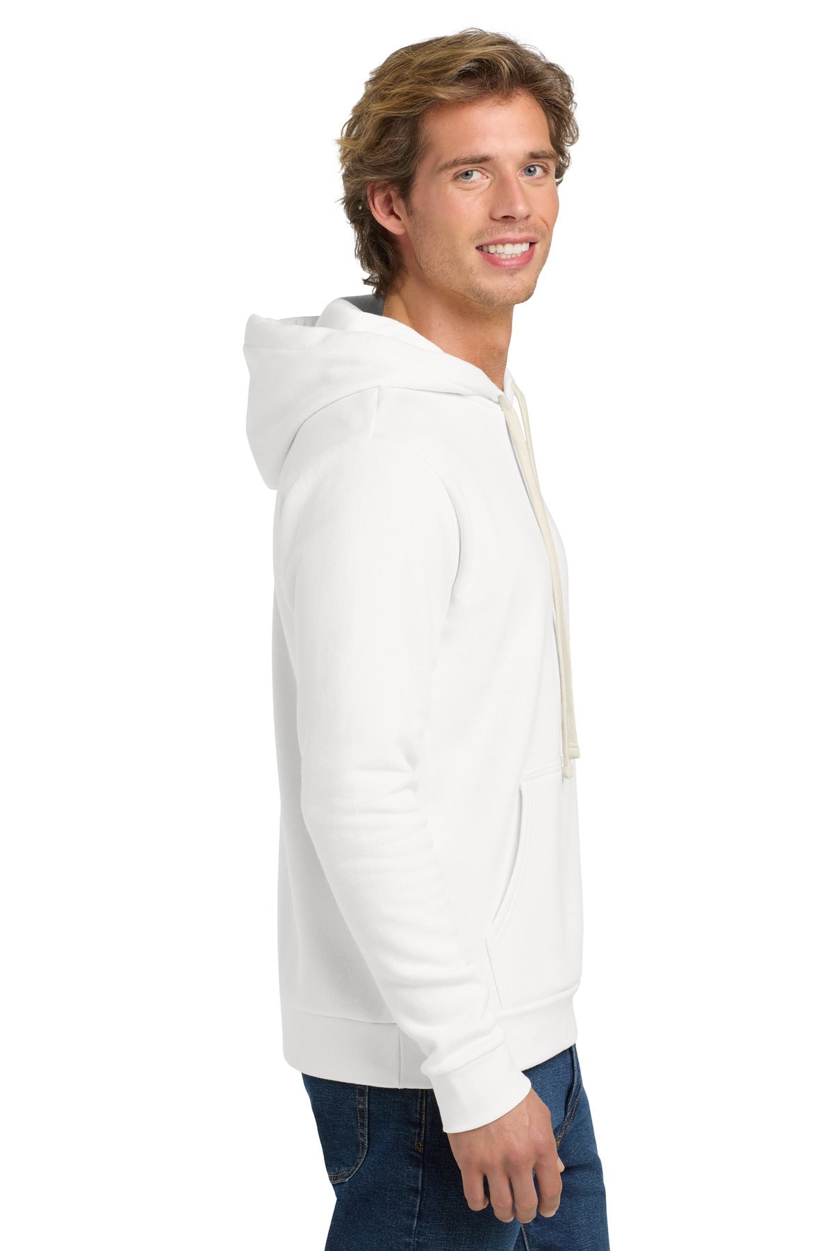 White Next Level Apparel Adult Santa Barbara Pullover Hoodie. NL9303