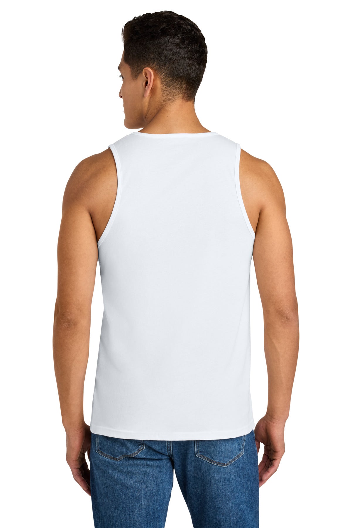 White Next Level Apparel Cotton Muscle Tank NL3633