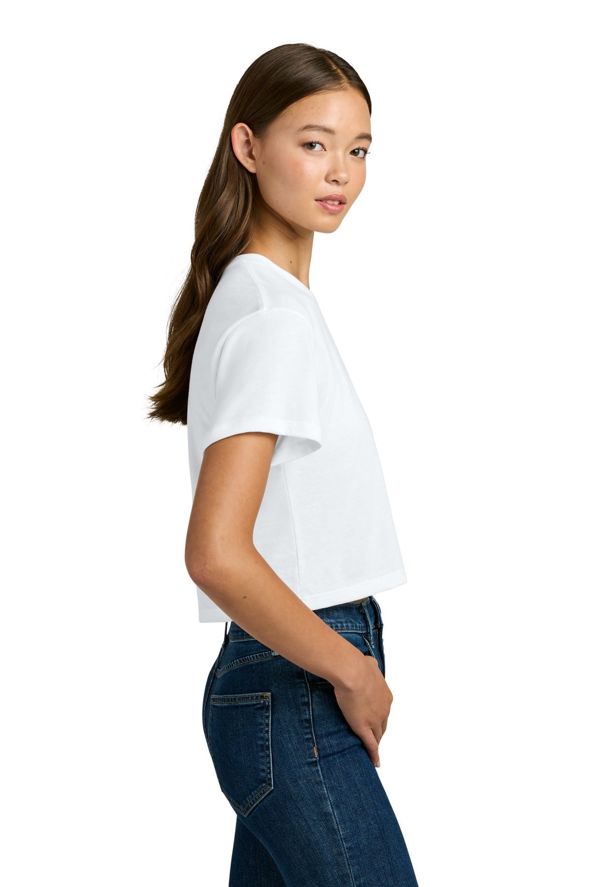 White Next Level Apparel Women's Ideal Crop Top NL1580