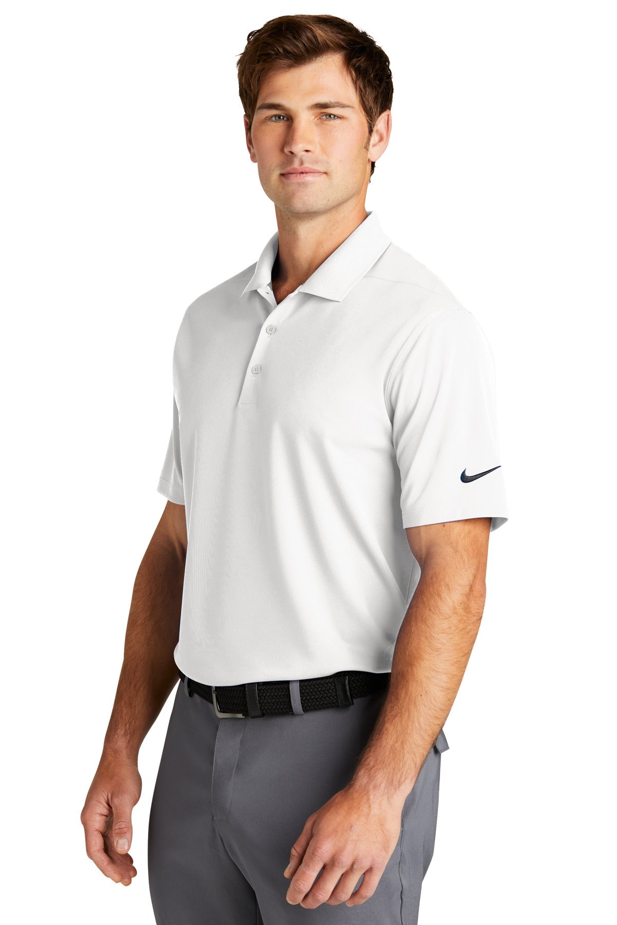 White Nike Dri-FIT Micro Pique 2.0 Polo NKDC1963