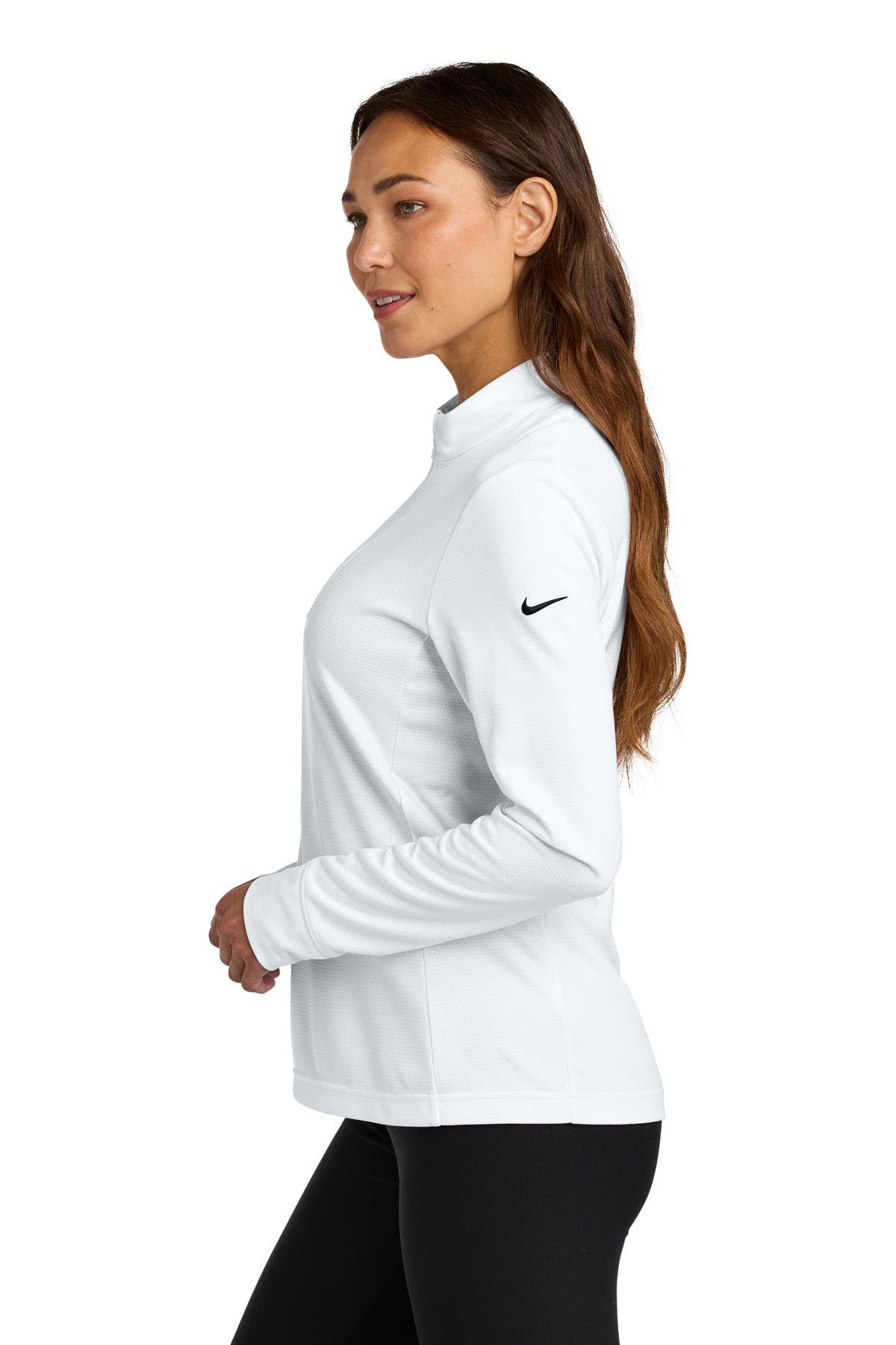 White Nike Women's Essential 1/2-Zip Cover-Up NKHM7969