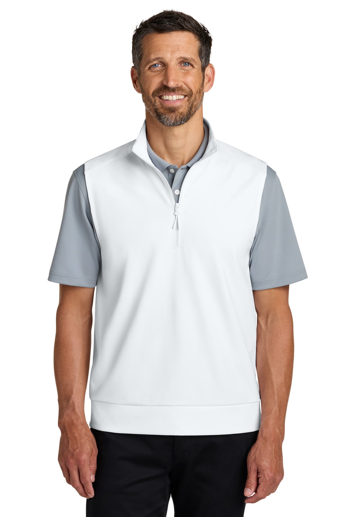 White Port Authority C-FREE Double Knit 1/4-Zip Vest K880V