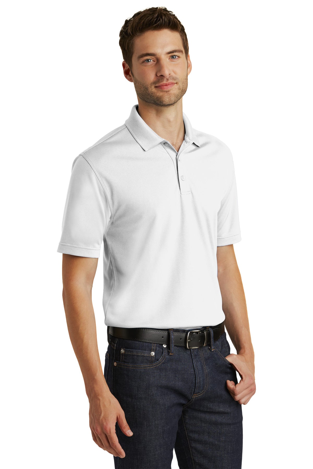 White Port Authority Dry Zone UV Micro-Mesh Polo. K110