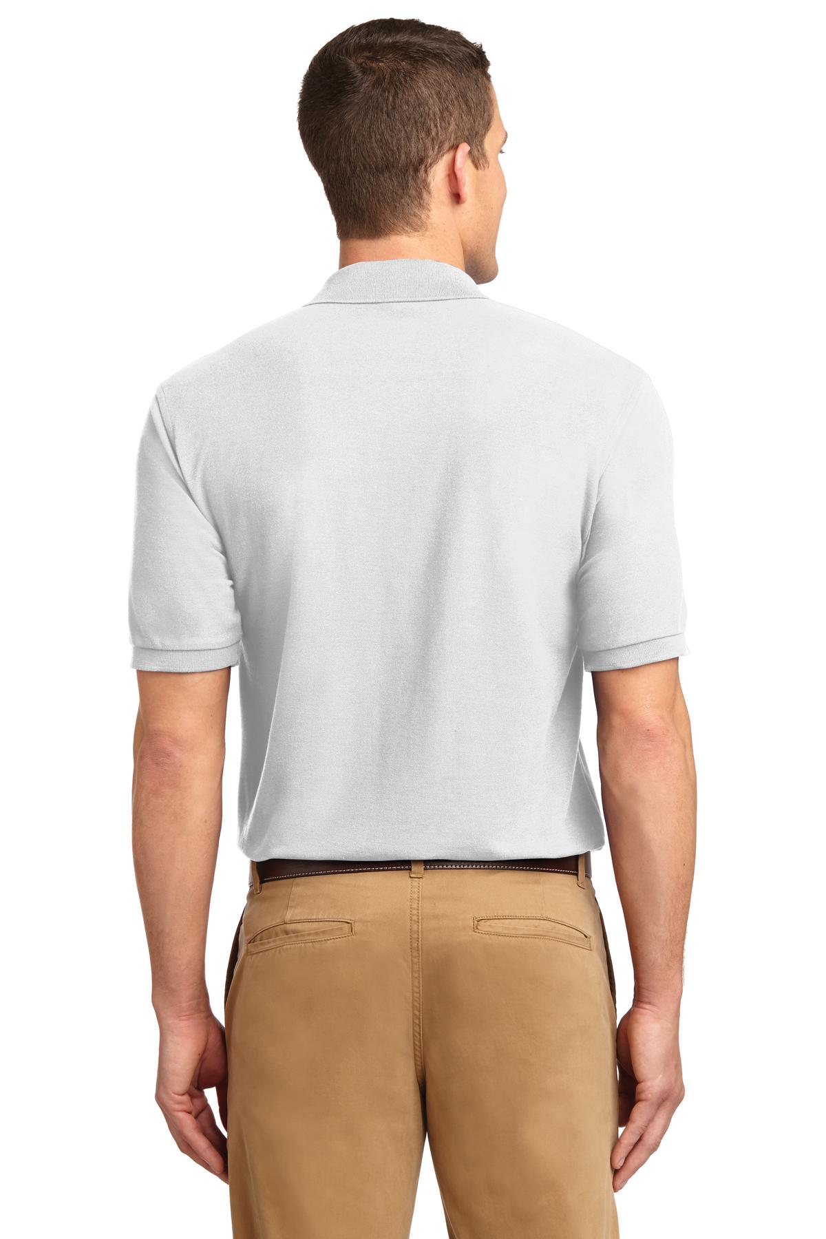 White Port Authority Extended Size Silk Touch Polo K500ES