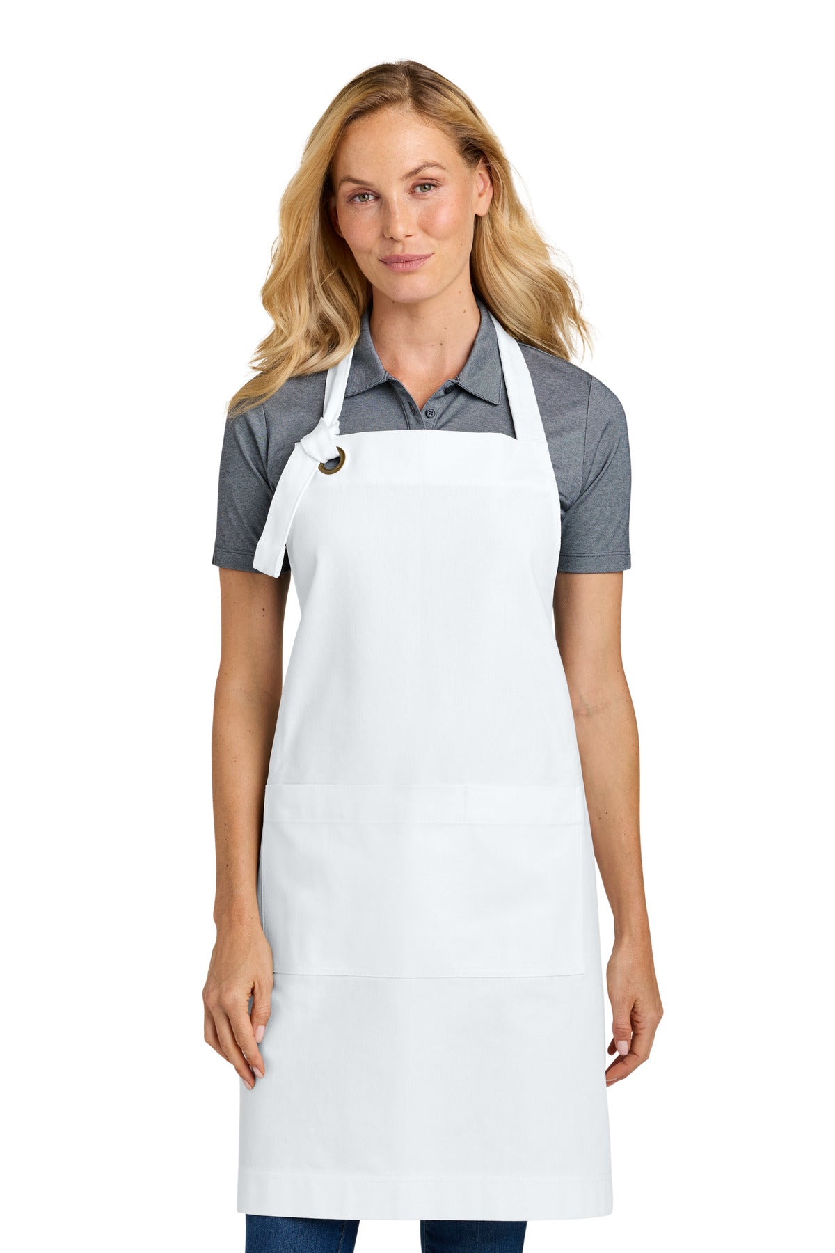 White Port Authority Signature Heavy Twill Bib Apron A900