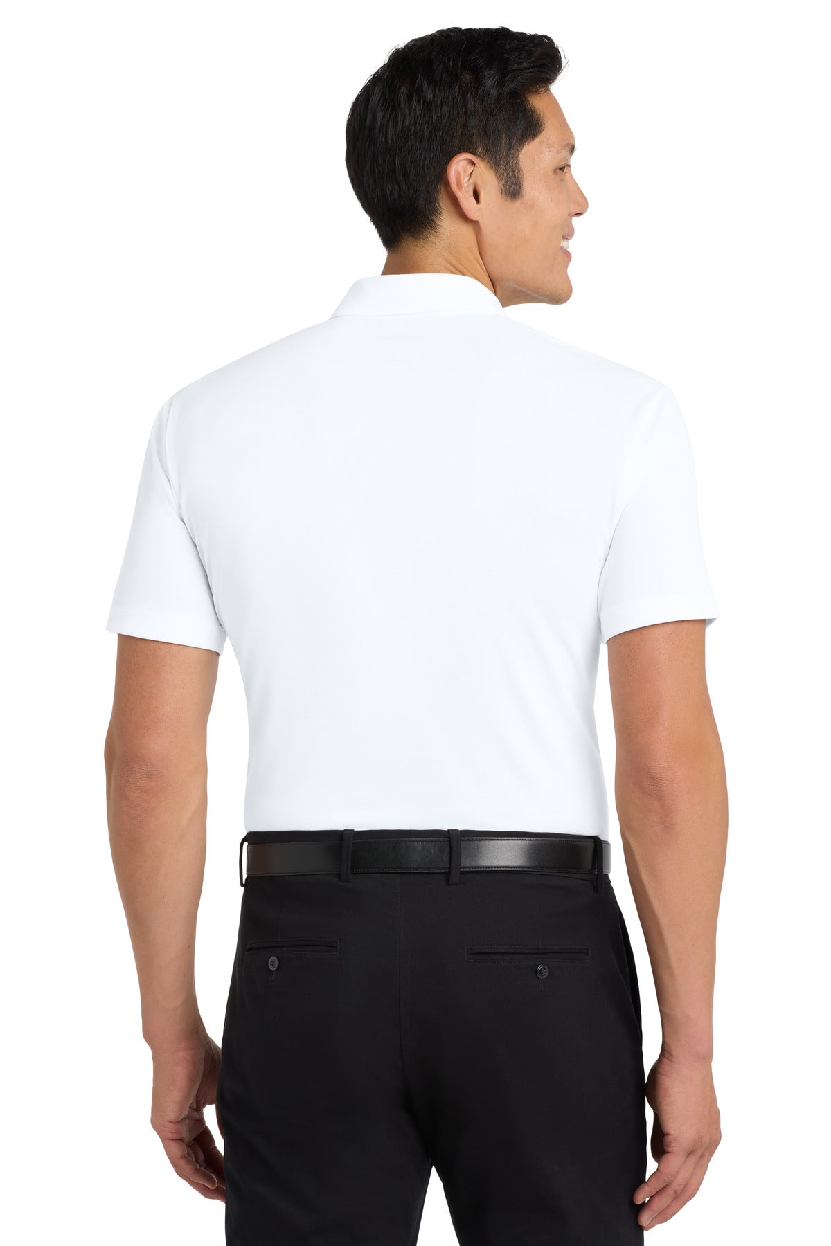 White Port Authority Silk Touch Performance Polo. K540