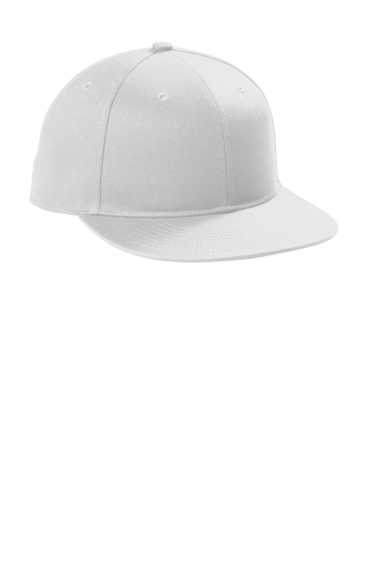 White Port Authority Snapback Flat Bill Cap C406