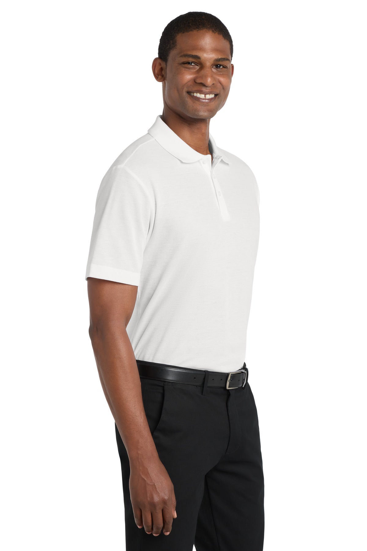 White Port Authority SuperPro React Polo. K810