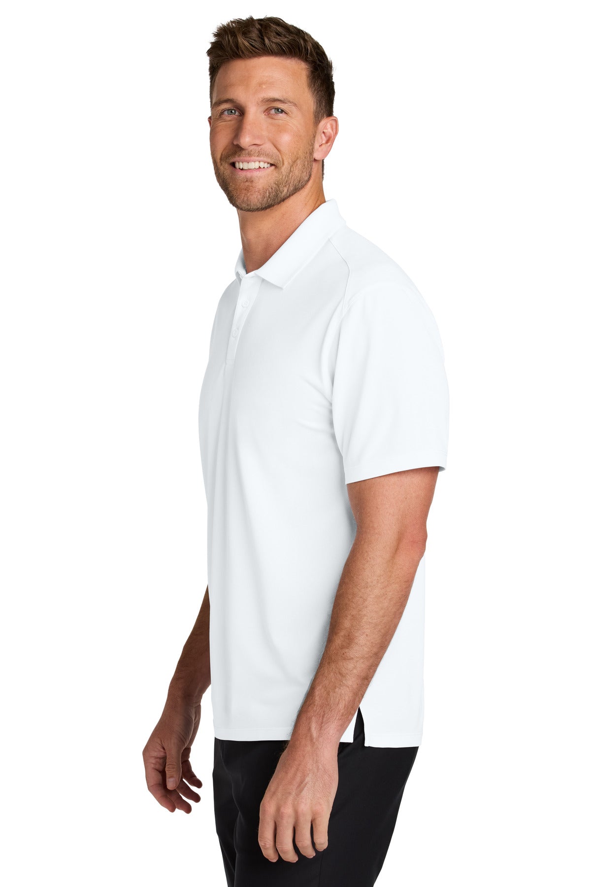 White Port Authority Wearever Performance Pique Polo K240