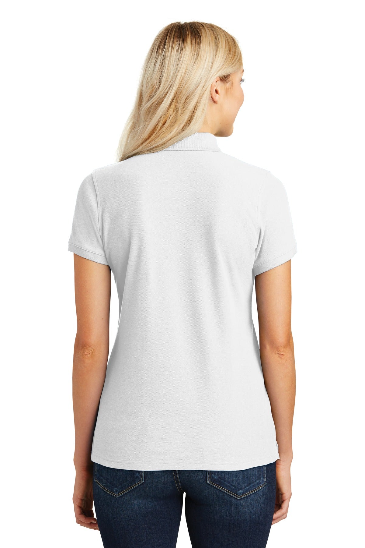 White Port Authority Women's Core Classic Pique Polo. L100