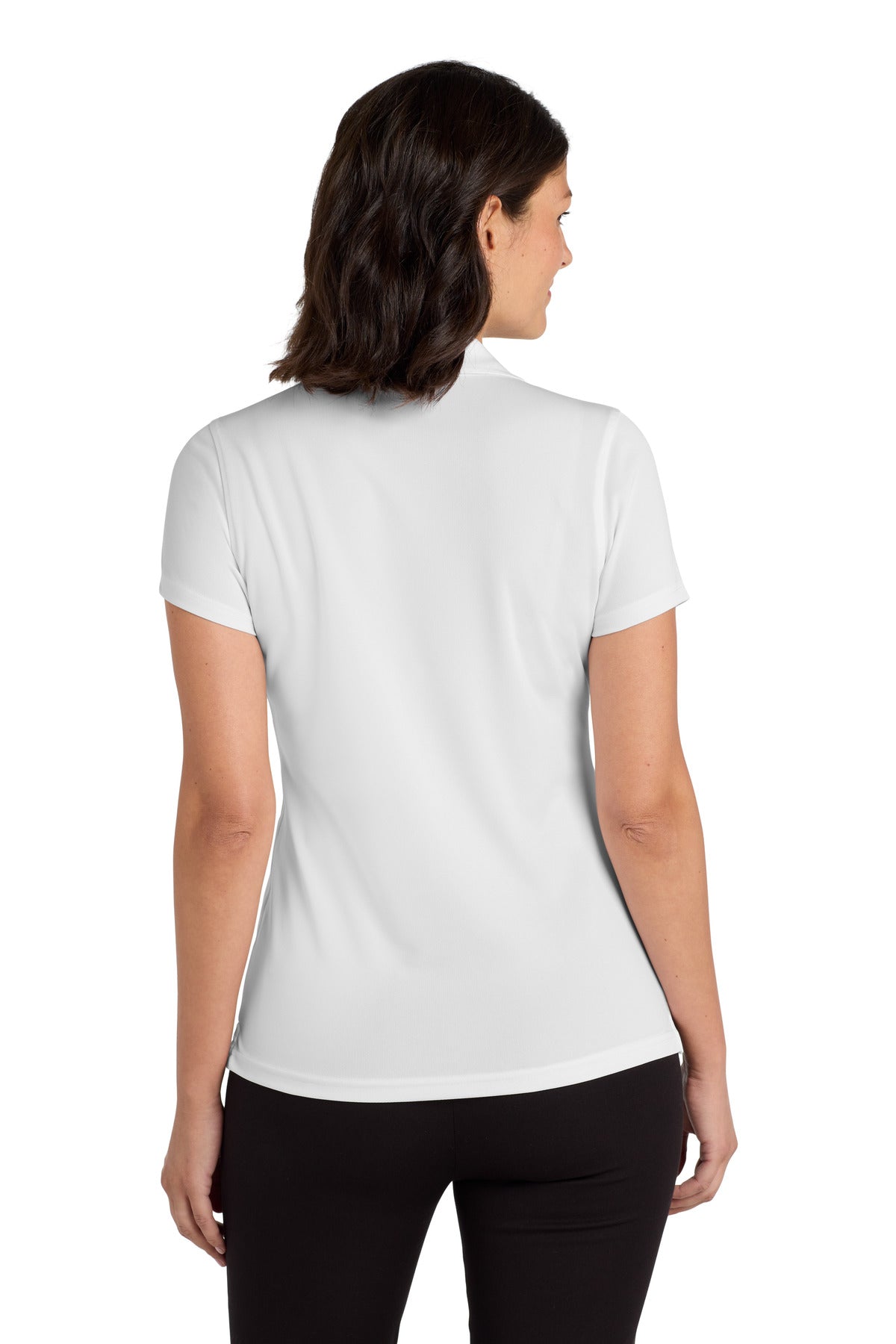 White Port Authority Women's Dry Zone UV Micro-Mesh Polo. LK110