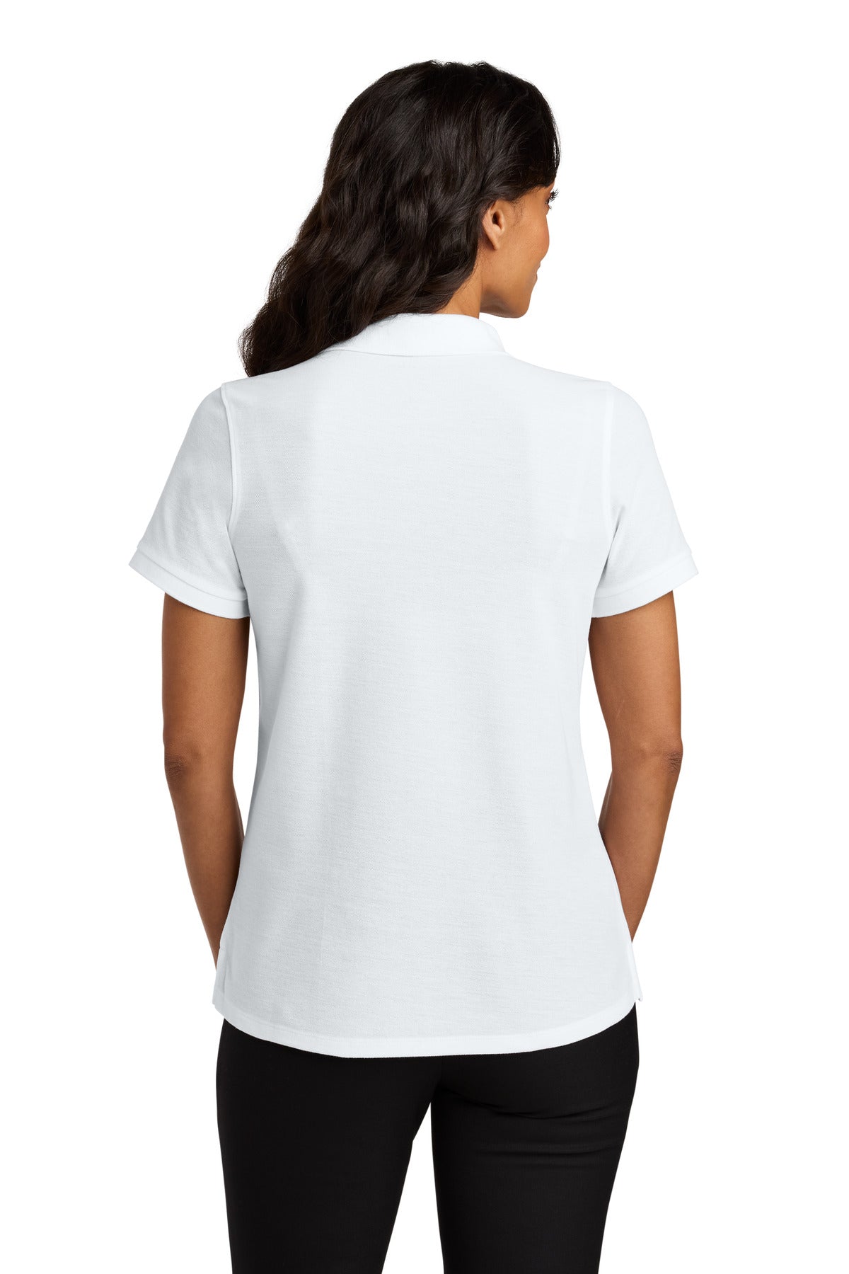 White Port Authority Women's Wearever Signature Pique Polo LK200