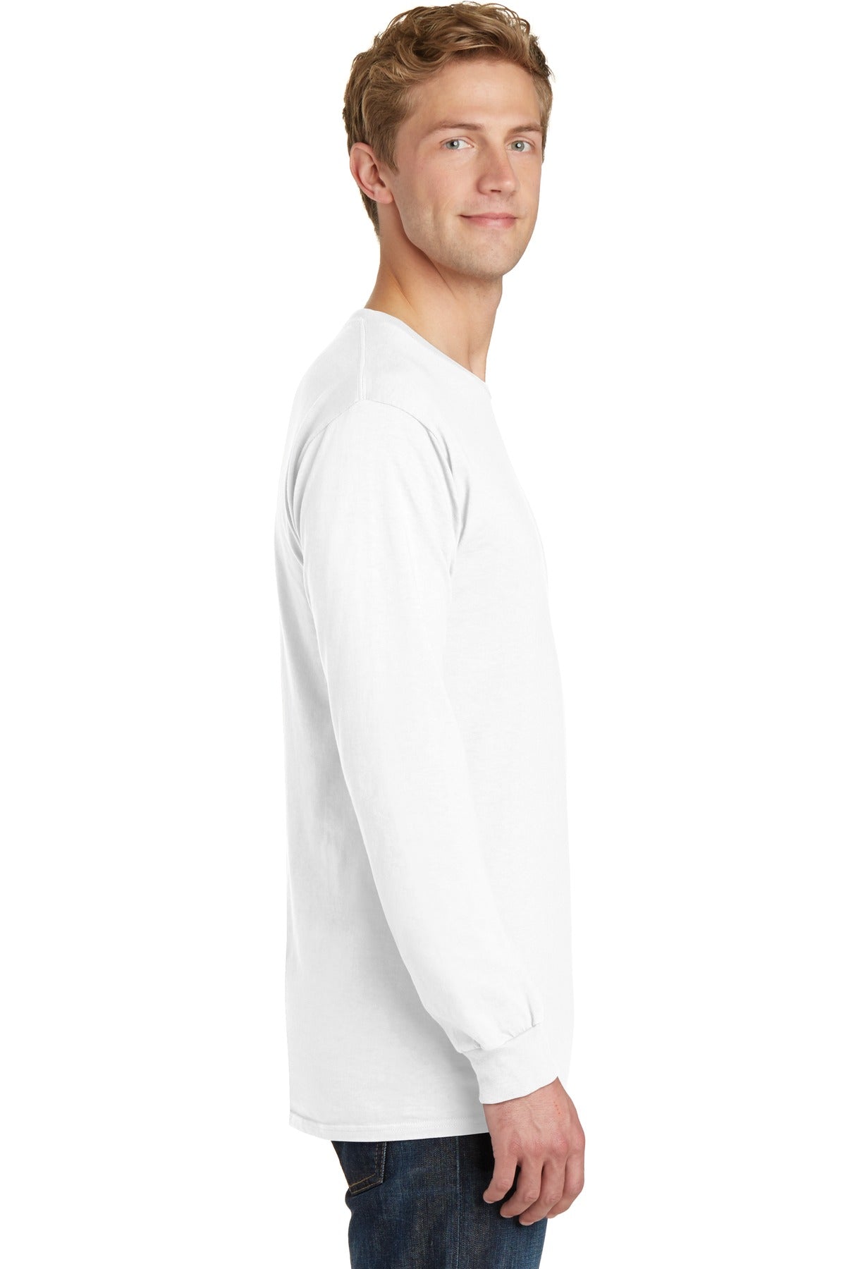 White Port & Co Beach Wash Garment-Dyed Long Sleeve Tee PC099LS